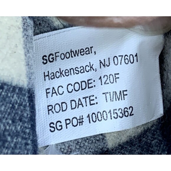 Dockers Kids Brown Split Toe Slippers Plaid Insoles Brown Kids  Size 13 M - Picture 10 of 16